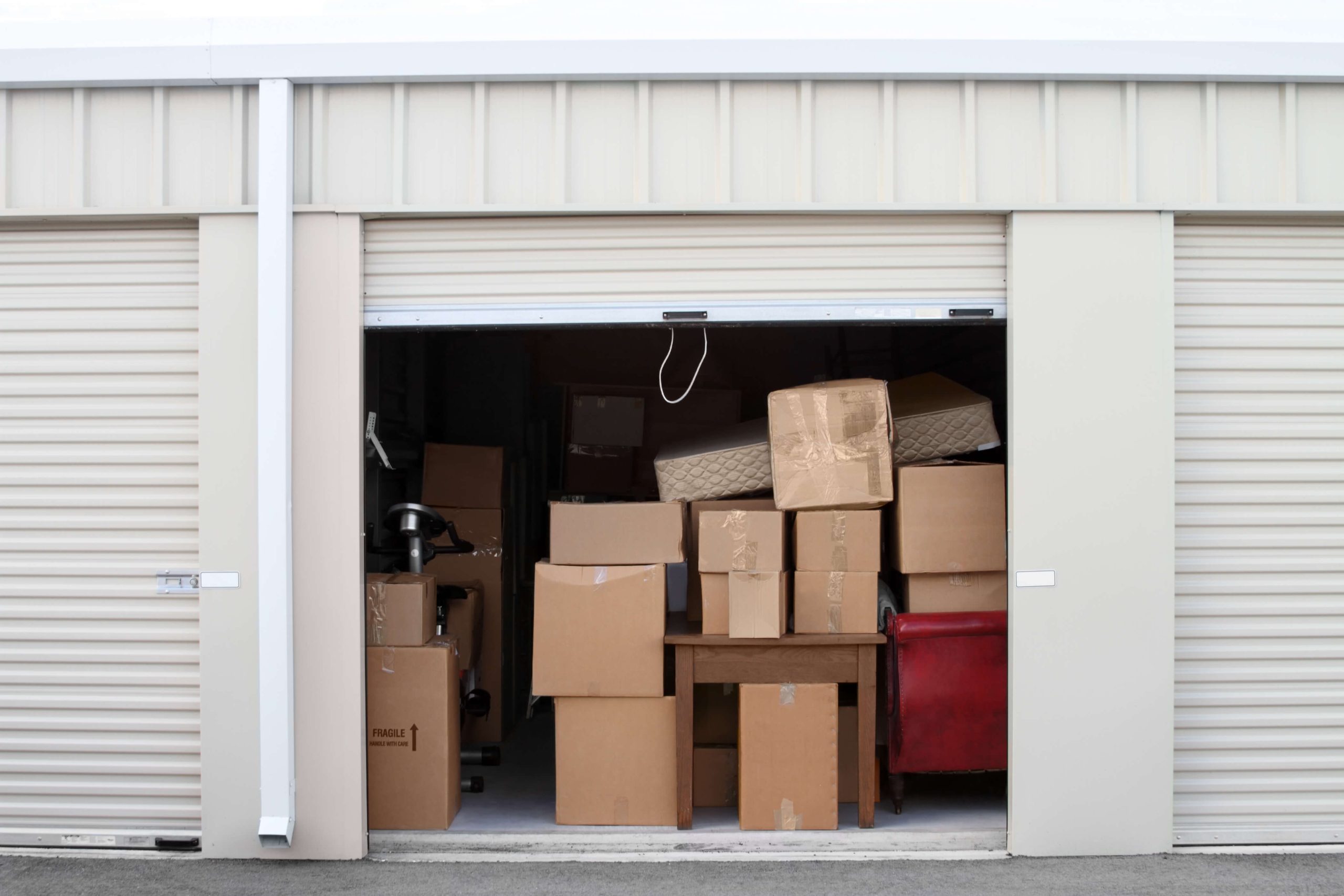 storage unit full of boxes